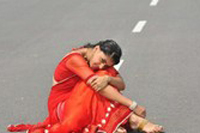 Tapsee in Red Saree Stills